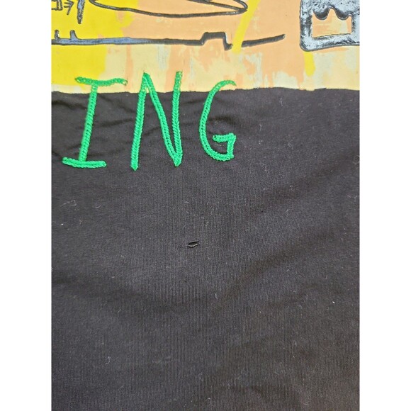 Bleecker and Mercer T-Shirt Men's Small Black The Street King Graphic Print Tee - Picture 3 of 6